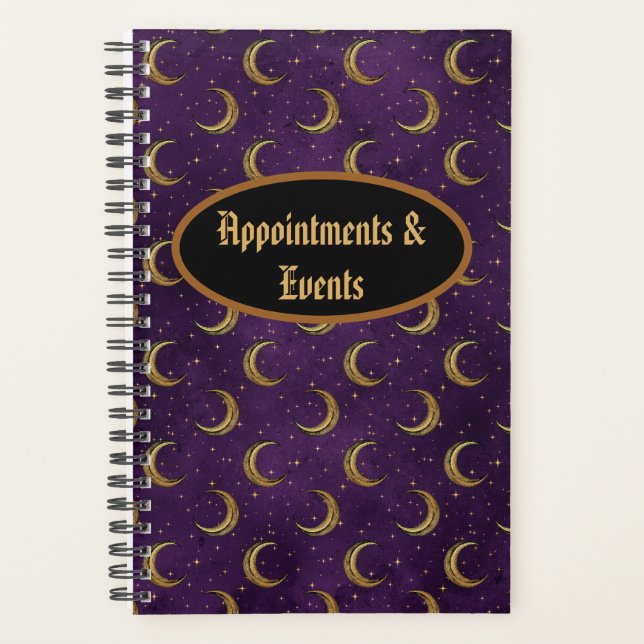 Agenda Crescent Moons & Stars Personalizable (Anverso)