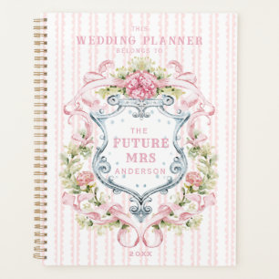 Agenda Crest de Ducha Floral Elegante   Boda