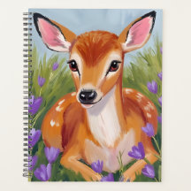 Cría de ciervo cervatillo animal pintura acuarela