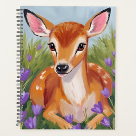 Agenda Cría de ciervo cervatillo animal pintura acuarela