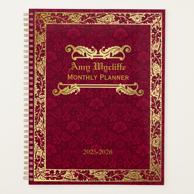 Agenda Crimson Damask (Anverso)