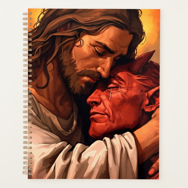 Agenda Cristo consolando a Lucifer Planner (Anverso)