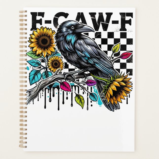 Agenda Crow Raven F-CAW-F Funny Halloween (Anverso)