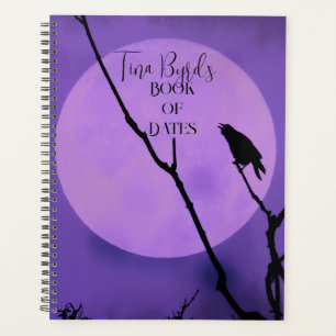 Agenda Crow Silhouette Lavender Purple Moon