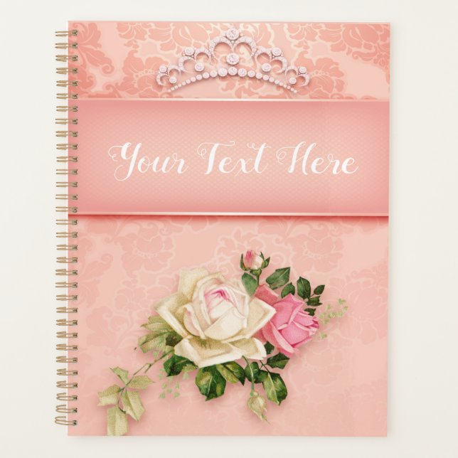 Agenda Crown and Rosas Pink (Anverso)