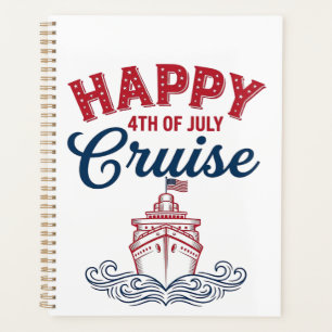 Agenda Crucero Feliz 4 de Julio Diseño Patriótico de Barc