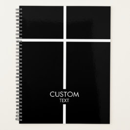 Agenda Cruz Blanca Simple En Negro