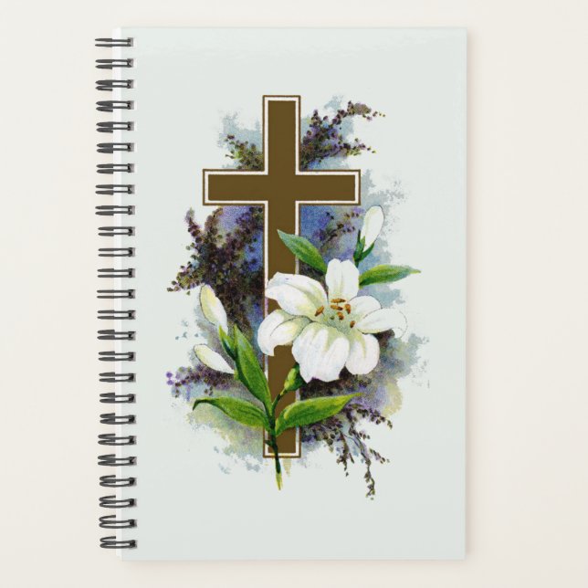 Agenda Cruz cristiana dorada (Anverso)