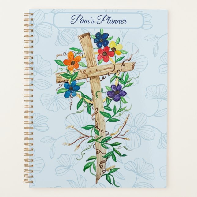 Agenda Cruz floral cristiana (Anverso)