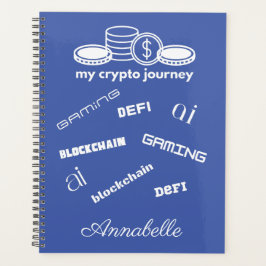 Agenda Crypto Planner Blue and White