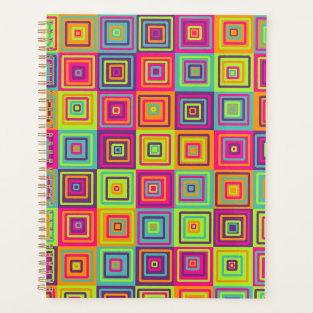 Agenda Cuadrados geométricos coloridos (Anverso)