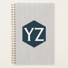 Agenda Cuadrícula de tecnología moderna beige