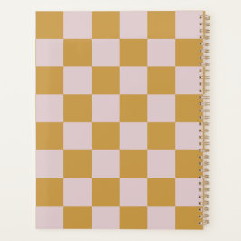Agenda Cuadriculado Amarillo y Rosa