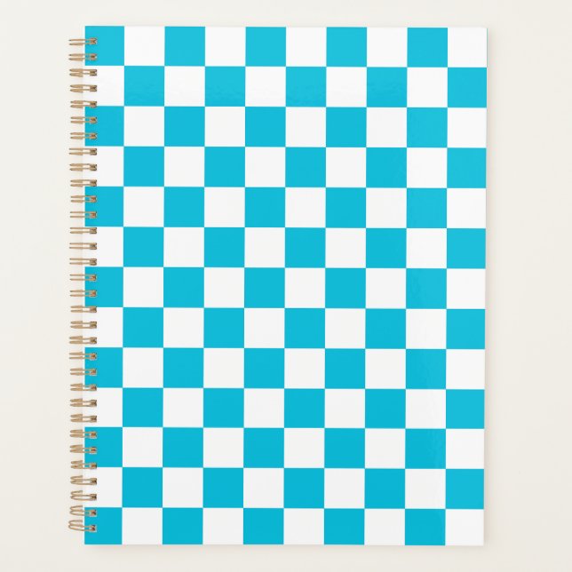 Agenda Cuadro clásico azul aqua (Anverso)