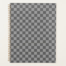 Agenda Cuadro de ajedrez gris oscuro a cuadros