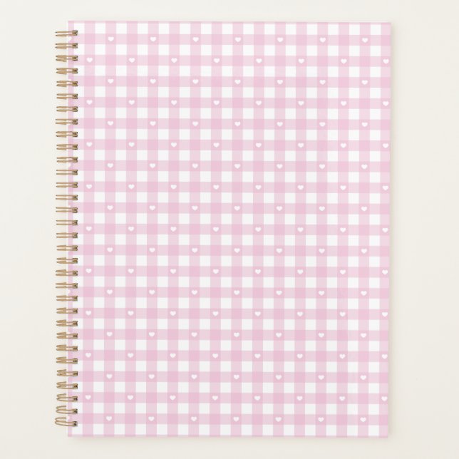Agenda Cuadros Rosa Pastel (Anverso)