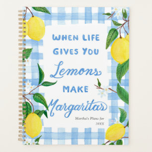 Agenda Cuando la vida te da limones, Watercolor Gingham