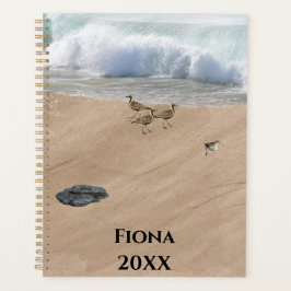 Agenda Cuatro pájaros en una playa