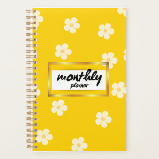 Agenda Cubierta floral moderna y sencilla Planner mensual
