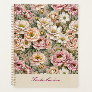 Agenda Cubierto Con Rosas Viejos