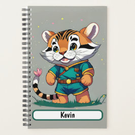 Agenda Cubo De Tigre Scout Con Nombre De Personalizable