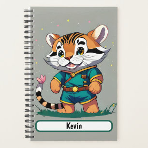 Agenda Cubo De Tigre Scout Con Nombre De Personalizable