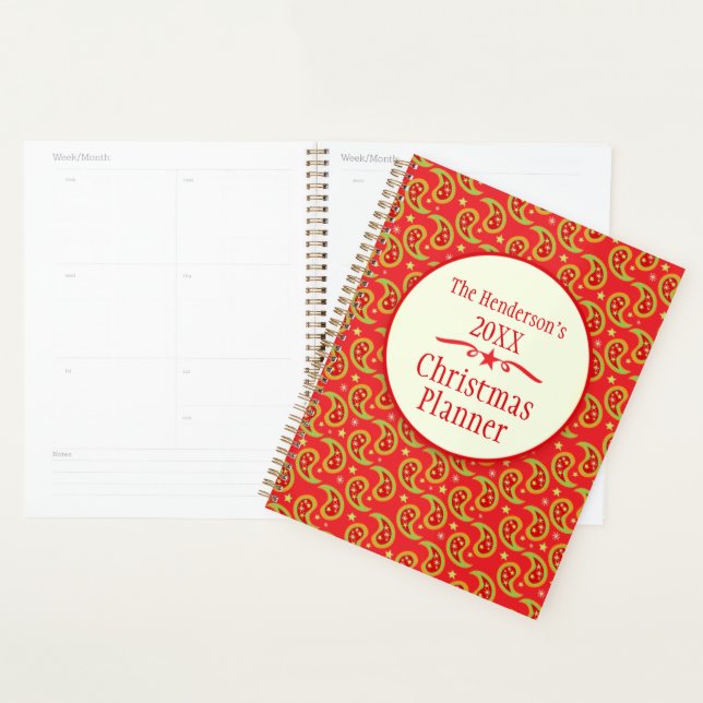 Agenda Cuenta regresiva de la familia roja de Paisley par (Demostración)