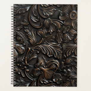Agenda Cuero de herramientas marrón oscuro vintage
