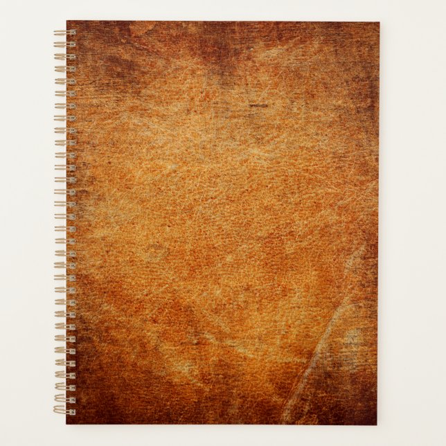 Agenda Cuero marrón con sombra (Anverso)