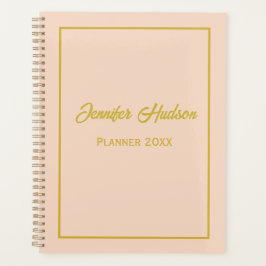 Agenda Cuidada Personalizado simple Girly Light Peach Men