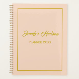 Agenda Cuidada Personalizado simple Girly Light Peach Men