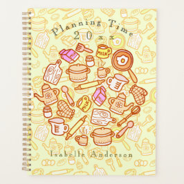 Agenda Cuidada utensilios de cocina amarillo