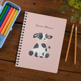 Agenda Cuidada y elegante vaca color agua rosa