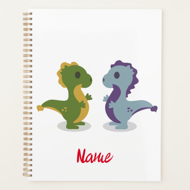 Agenda Cuidado par de dinosaurios Thunder_Cove (Anverso)