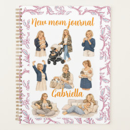 Agenda Cuidado personal chic para nuevas mamás con acuare