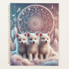 Agenda Cuidados Copos Lobo Blanco y Dreamcatcher