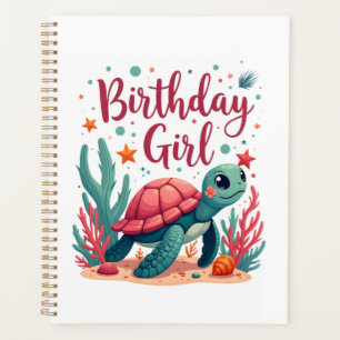 Agenda Cumpleaños de la niña tortuga marina Tema Cumpleañ