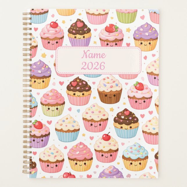 Agenda Cupcake Parade Customizable Planner (Anverso)