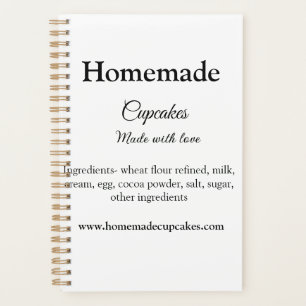 Agenda Cupcakes caseros hechos con amor agregar texto sit