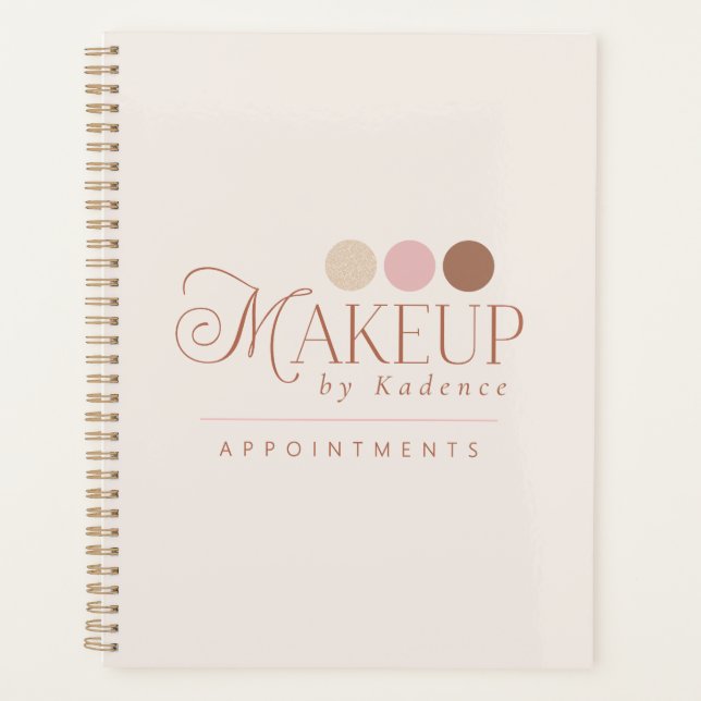 Agenda Custom Branded Makeup Artist Appointment Planner (Anverso)