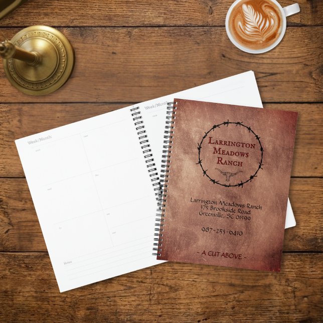 Agenda Custom Elegant Horse Ranch Business Planner (Subido por el creador)