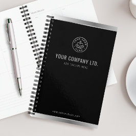 Agenda Custom Logo Elegant Black Silver