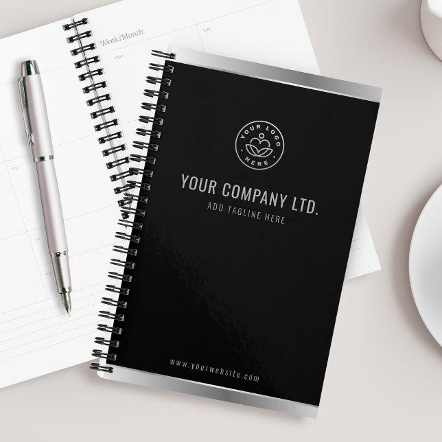 Agenda Custom Logo Elegant Black Silver (Subido por el creador)