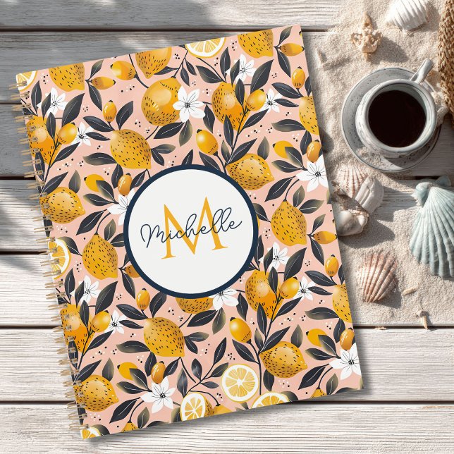 Agenda Custom Mediterranean Lemon Pattern Planner (Subido por el creador)