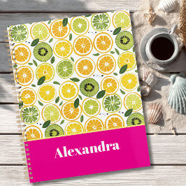 Agenda Custom Mediterranean Lemon Pattern Planner