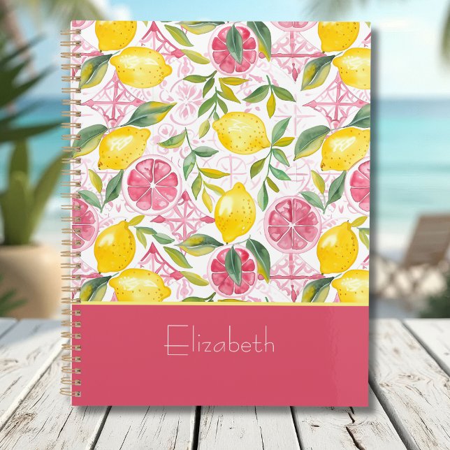 Agenda Custom Mediterranean Lemon Pattern Planner (Subido por el creador)