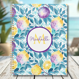 Agenda Custom Mediterranean Lemon Pattern Planner