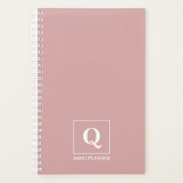 Agenda Custom Minimalist Feminine Dusty Rose 2026 Planner