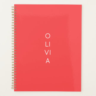 Agenda Custom Modern Coral Minimalist