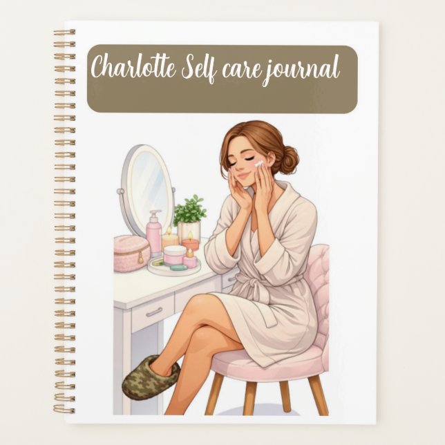 Agenda Custom name stylish Self care journal  (Anverso)